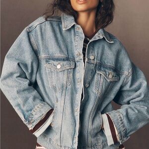 The Weston Denim Boyfriend Jacket Light Wash by Pilcro. Size L.